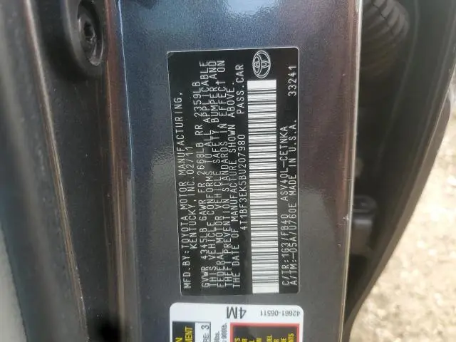 2011 TOYOTA CAMRY BASE  