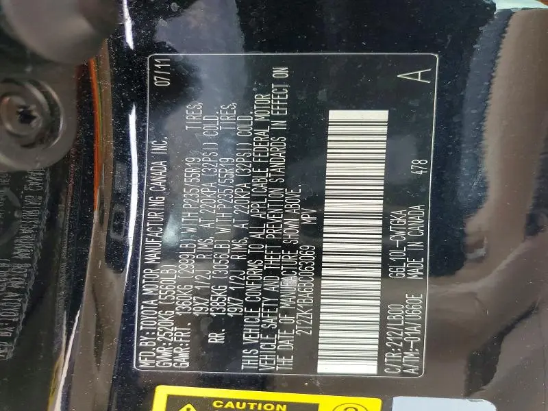 2011 LEXUS RX 350  