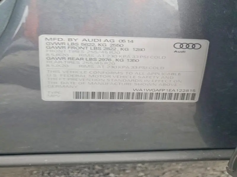 2014 AUDI Q5 PRESTIGE  