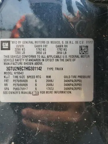 2017 GMC SIERRA K1500 SLT  