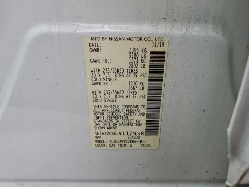 2020 NISSAN MURANO SL  