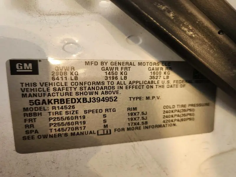 2011 BUICK ENCLAVE CXL  