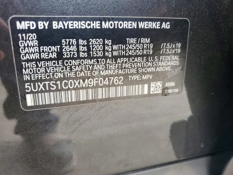 2021 BMW X3 XDRIVE30E  