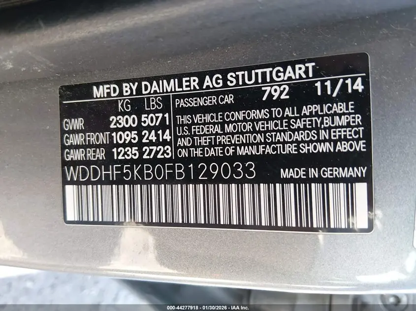 2015 MERCEDES-BENZ E 350  