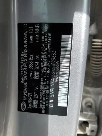 2021 HYUNDAI ELANTRA SEL  