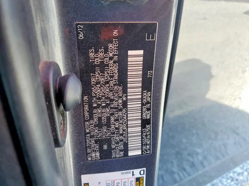 2012 TOYOTA 4RUNNER SR5  