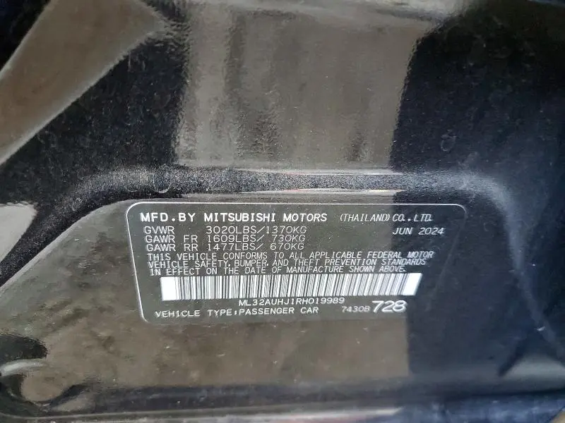 2024 MITSUBISHI MIRAGE ES  
