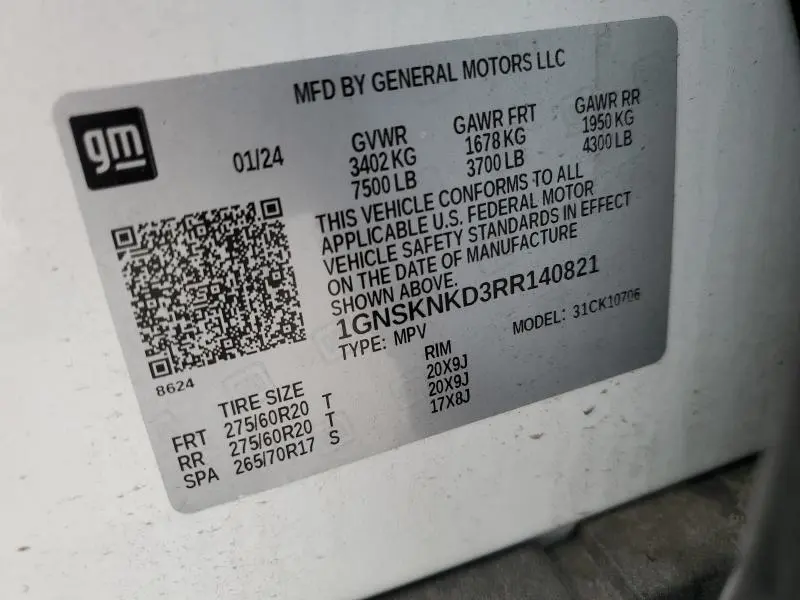 2024 CHEVROLET TAHOE K1500 LT  