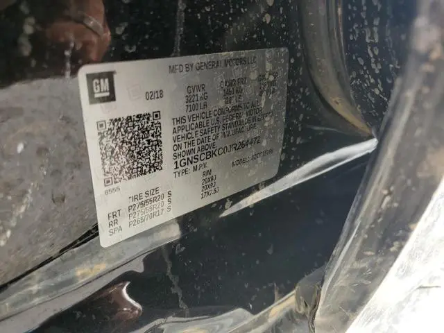 2018 CHEVROLET TAHOE C1500 LT  