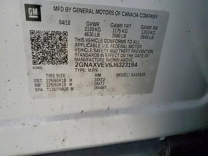 2018 CHEVROLET EQUINOX PREMIER  