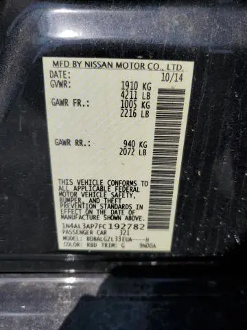 2015 NISSAN ALTIMA 2.5  
