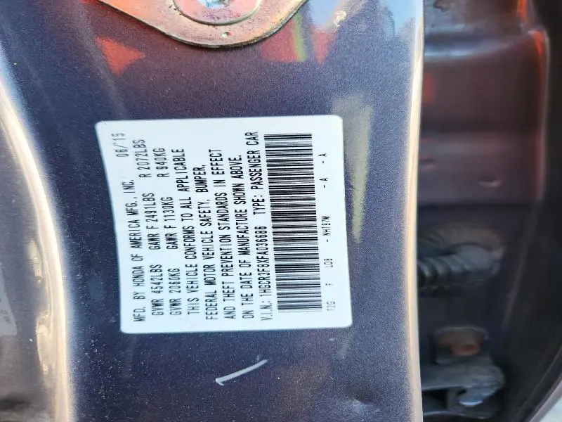 2015 HONDA ACCORD EXL  