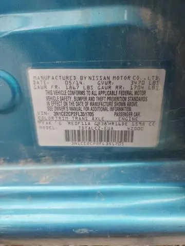 2015 NISSAN VERSA NOTE S  