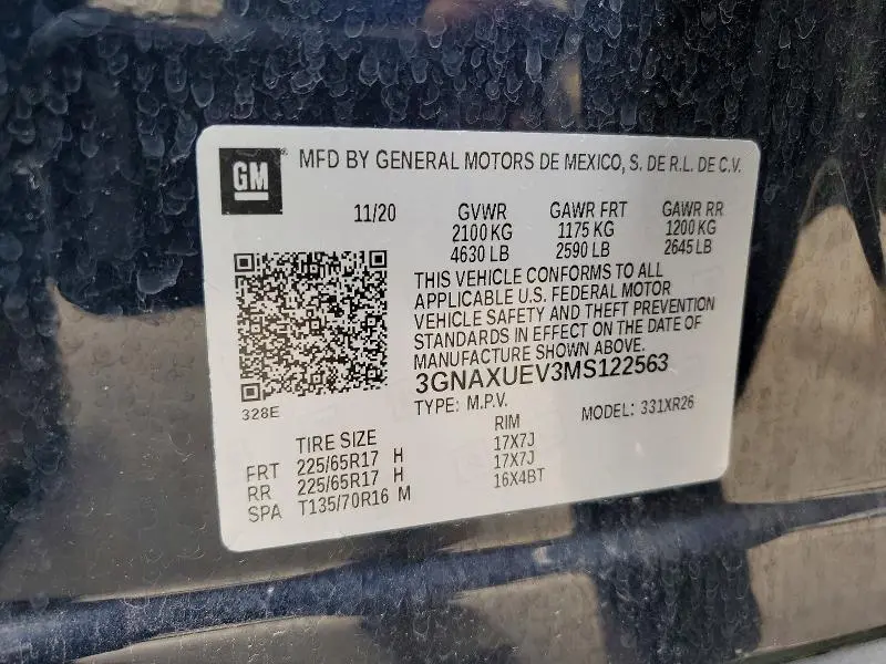 2021 CHEVROLET EQUINOX LT  