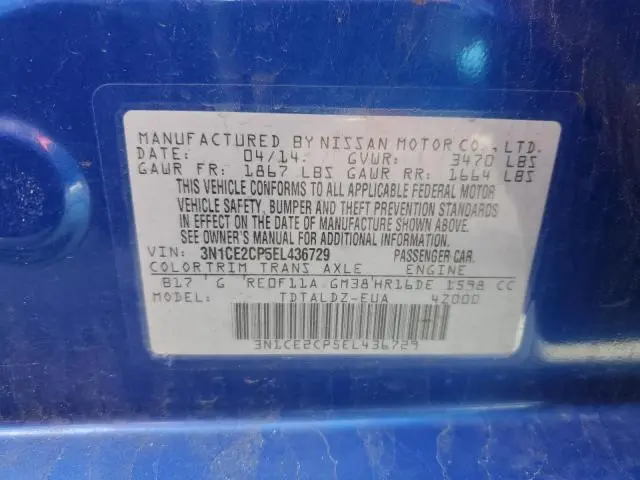 2014 NISSAN VERSA NOTE S  