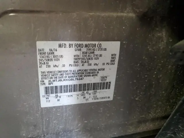 2016 LINCOLN MKX RESERVE