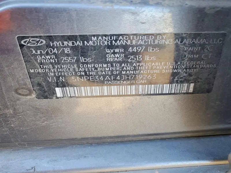 2018 HYUNDAI SONATA SPORT  