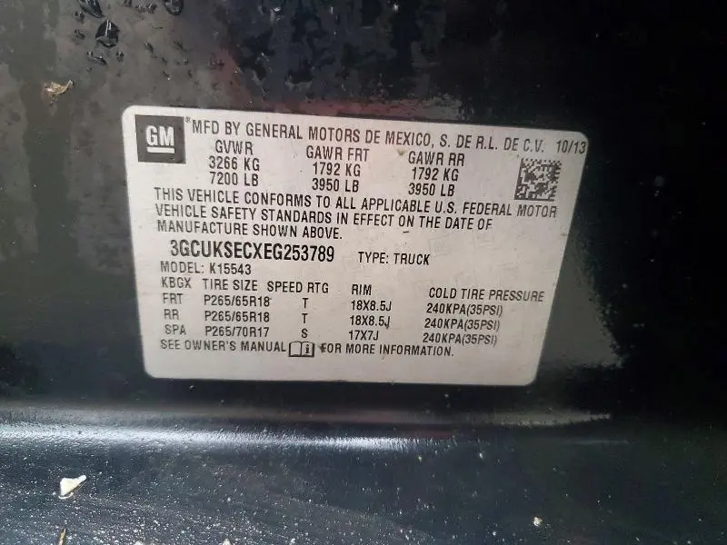 2014 CHEVROLET SILVERADO K1500 LTZ  