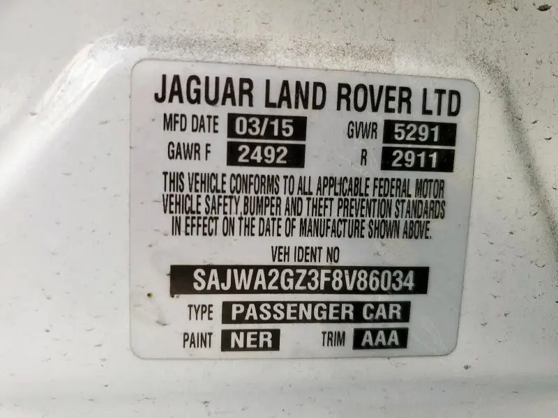 2015 JAGUAR XJL PORTFOLIO  
