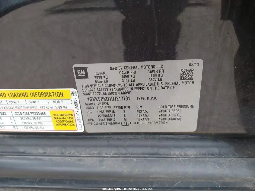 2013 GMC ACADIA SLE-2