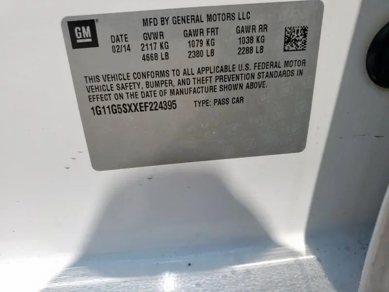 2014 CHEVROLET MALIBU 3LT  