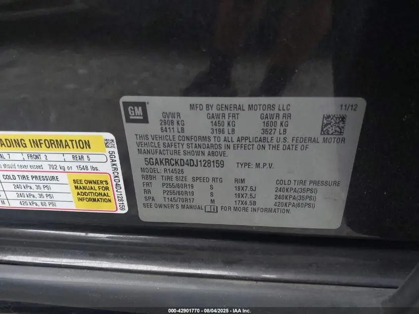 2013 BUICK ENCLAVE LEATHER