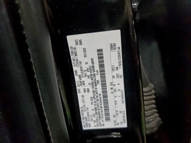 2015 FORD F150 SUPERCREW  