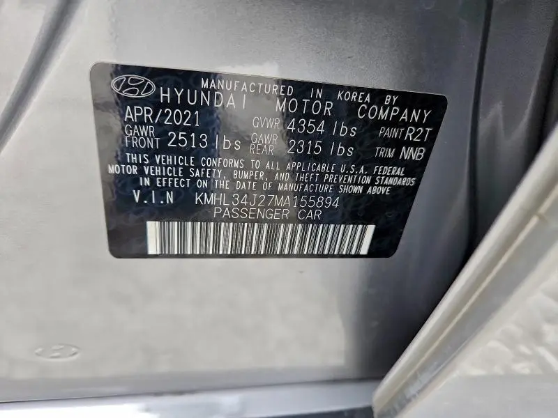 2021 HYUNDAI SONATA LIMITED  