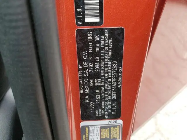 2023 KIA FORTE GT LINE  