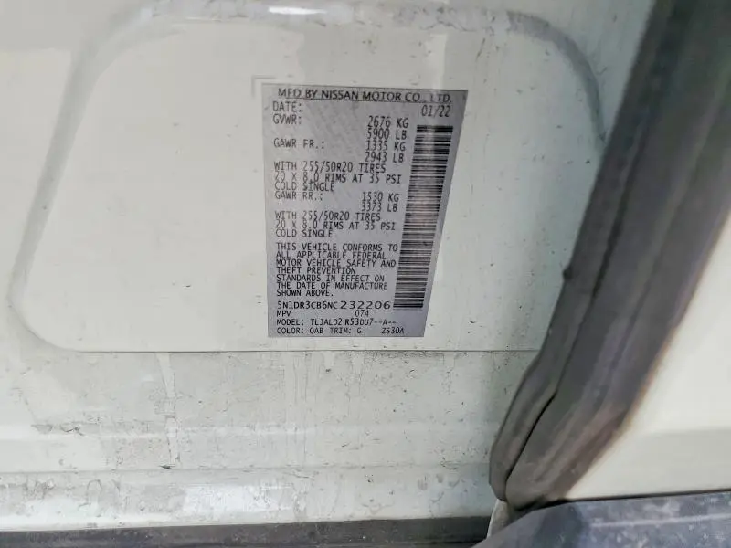 2022 NISSAN PATHFINDER SL  