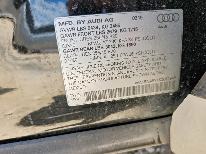 2019 AUDI Q5 PREMIUM PLUS  