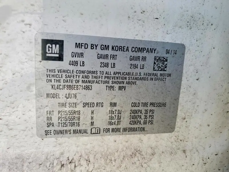 2014 BUICK ENCORE CONVENIENCE  