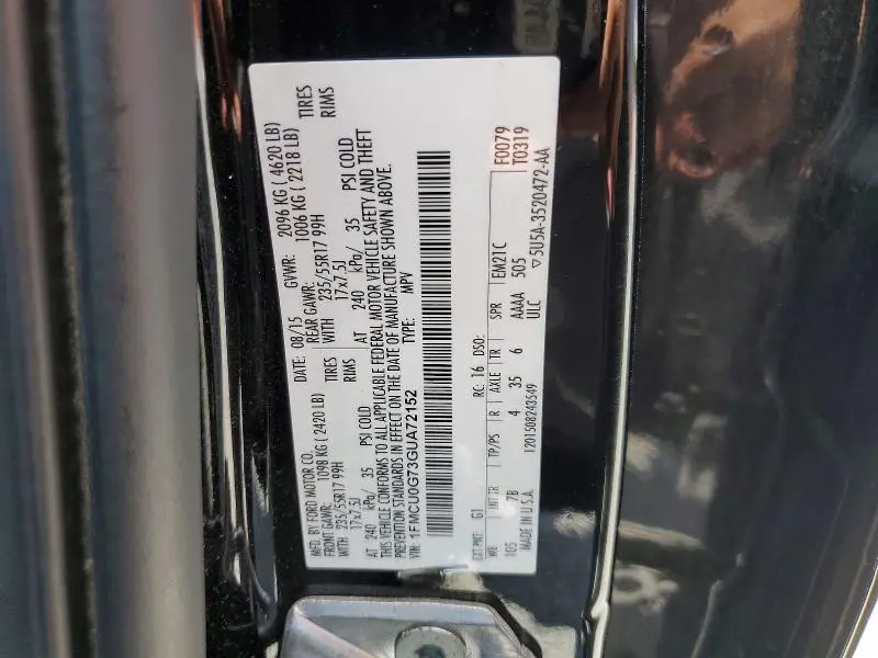 2016 FORD ESCAPE SE  