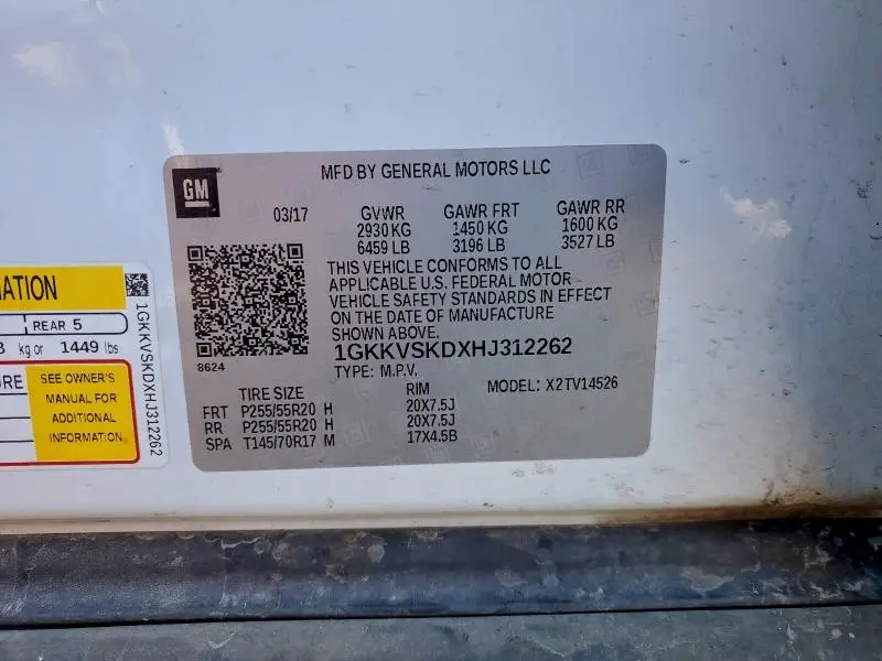 2017 GMC ACADIA LIMITED SLT-2  