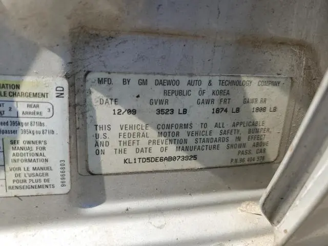 2010 CHEVROLET AVEO LS