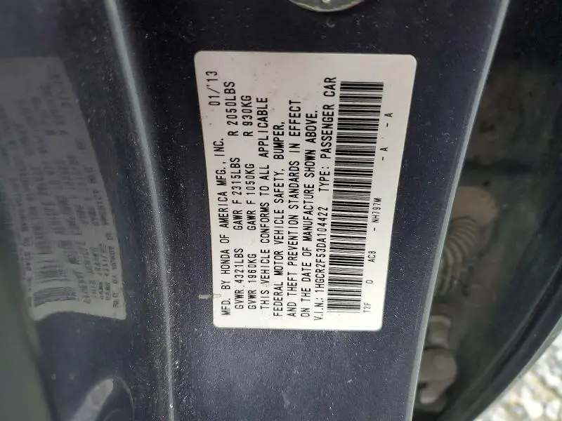 2013 HONDA ACCORD SPORT  