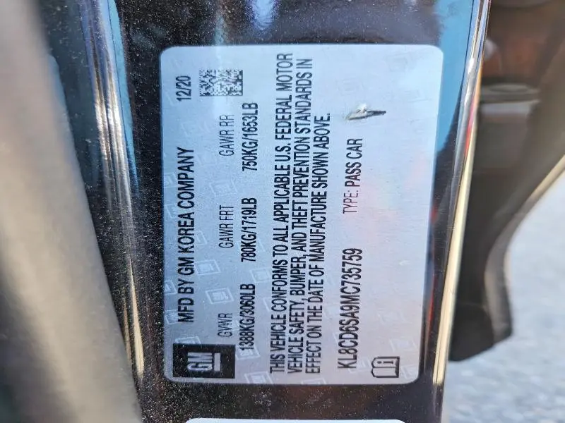 2021 CHEVROLET SPARK 1LT  