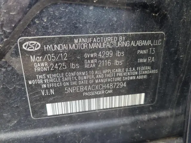 2012 HYUNDAI SONATA GLS  