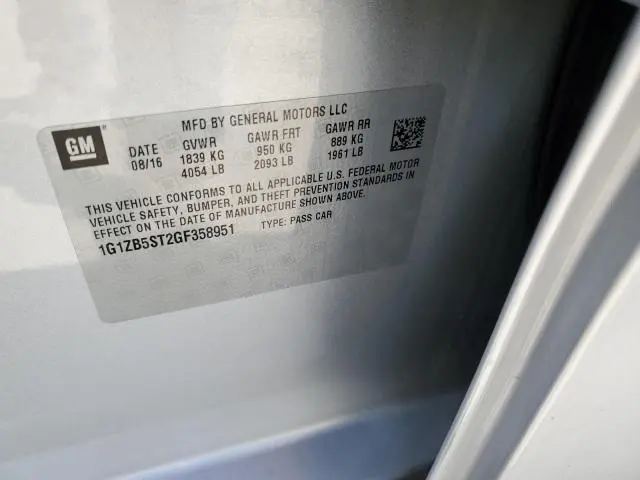 2016 CHEVROLET MALIBU LS