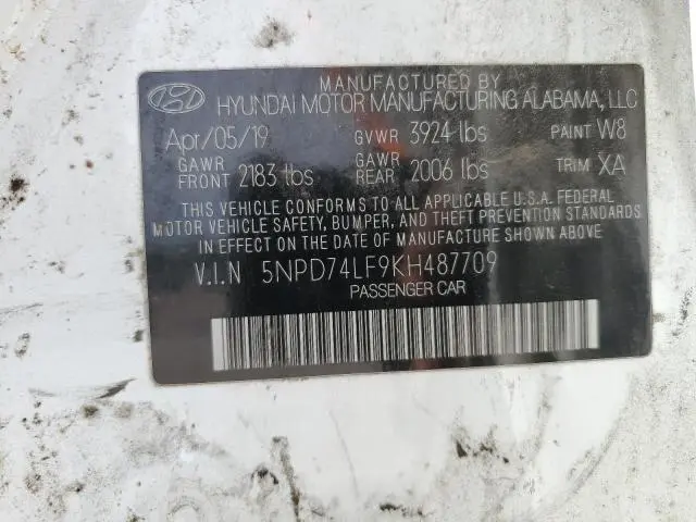 2019 HYUNDAI ELANTRA SE