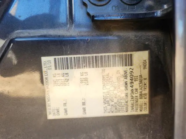 2010 NISSAN ALTIMA BASE  