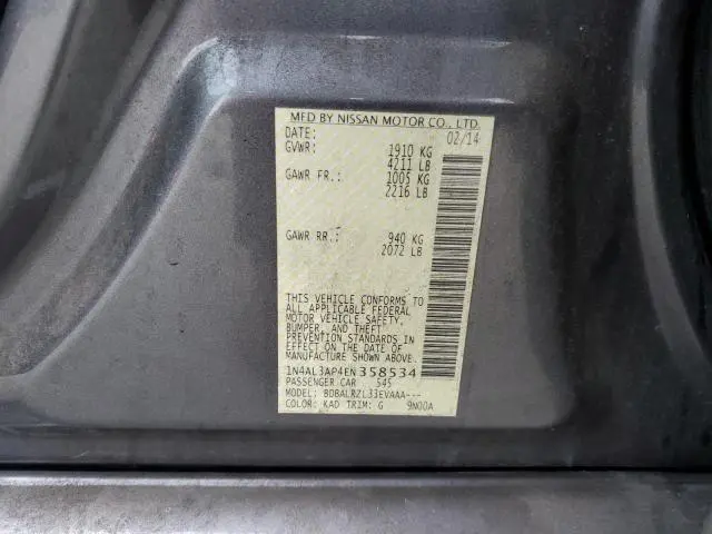 2014 NISSAN ALTIMA 2.5  