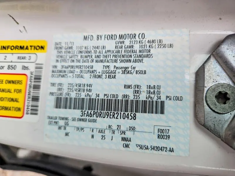2014 FORD FUSION TITANIUM HEV  