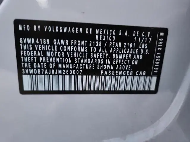 2018 VOLKSWAGEN JETTA SE  