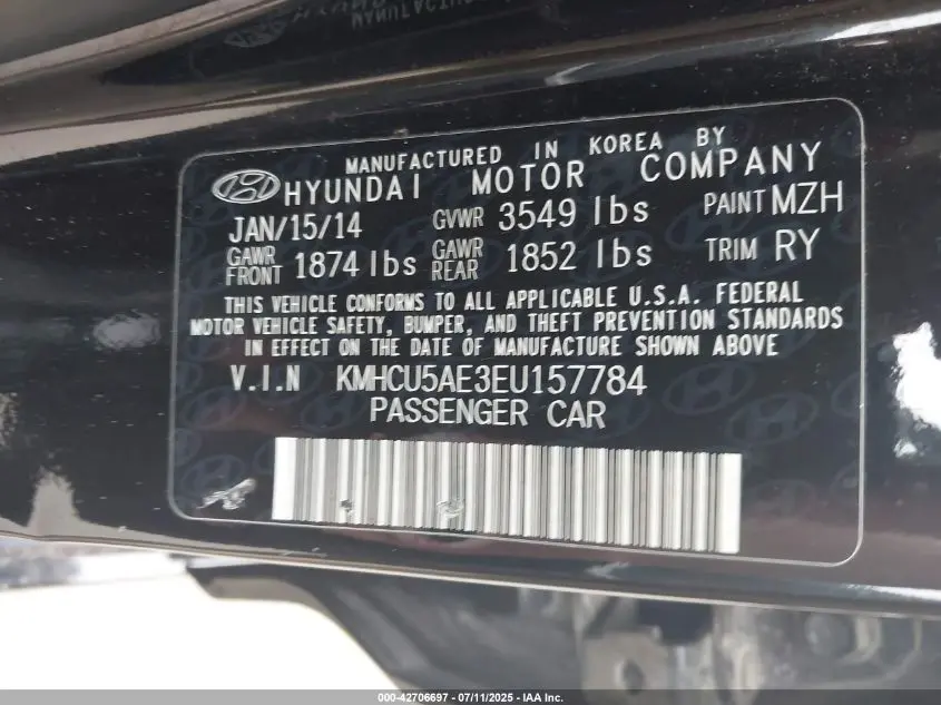 2014 HYUNDAI ACCENT SE