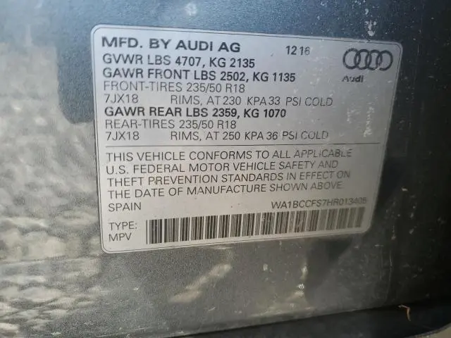 2017 AUDI Q3 PREMIUM  