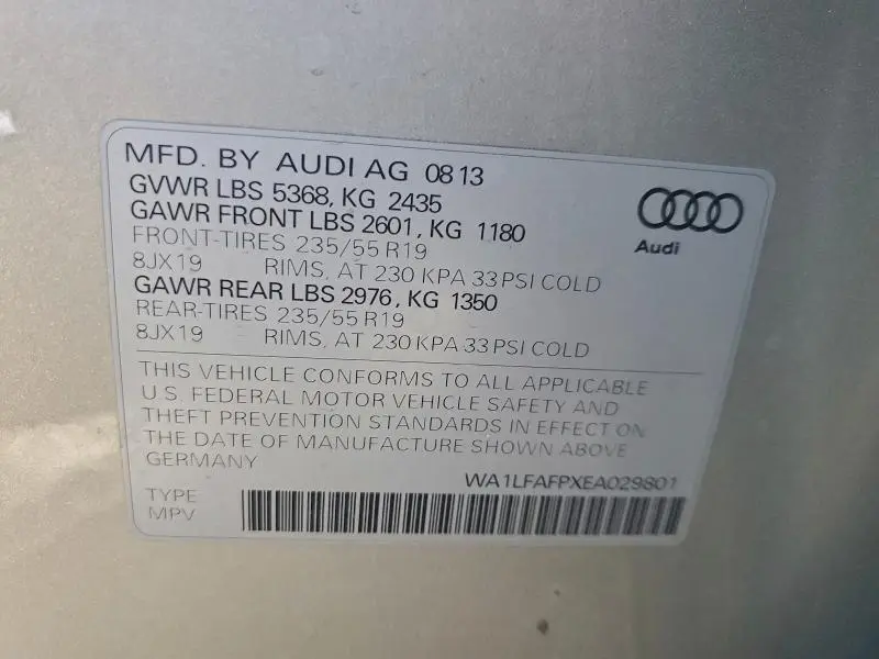 2014 AUDI Q5 PREMIUM PLUS  