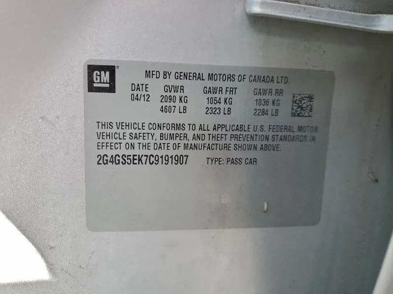 2012 BUICK REGAL PREMIUM  