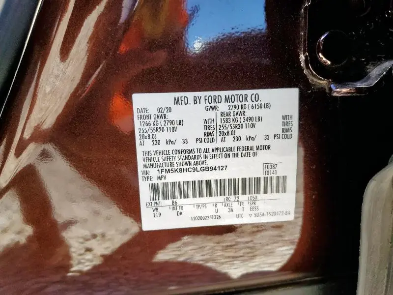 2020 FORD EXPLORER PLATINUM  