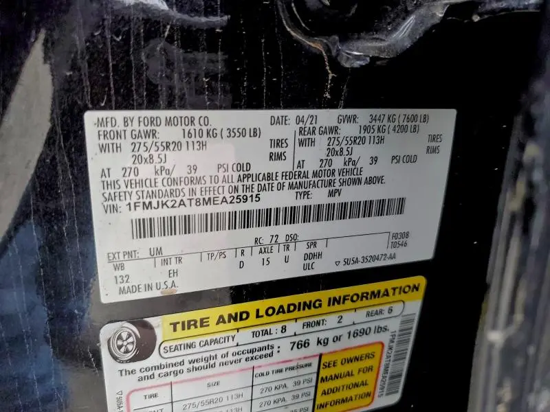 2021 FORD EXPEDITION MAX LIMITED  